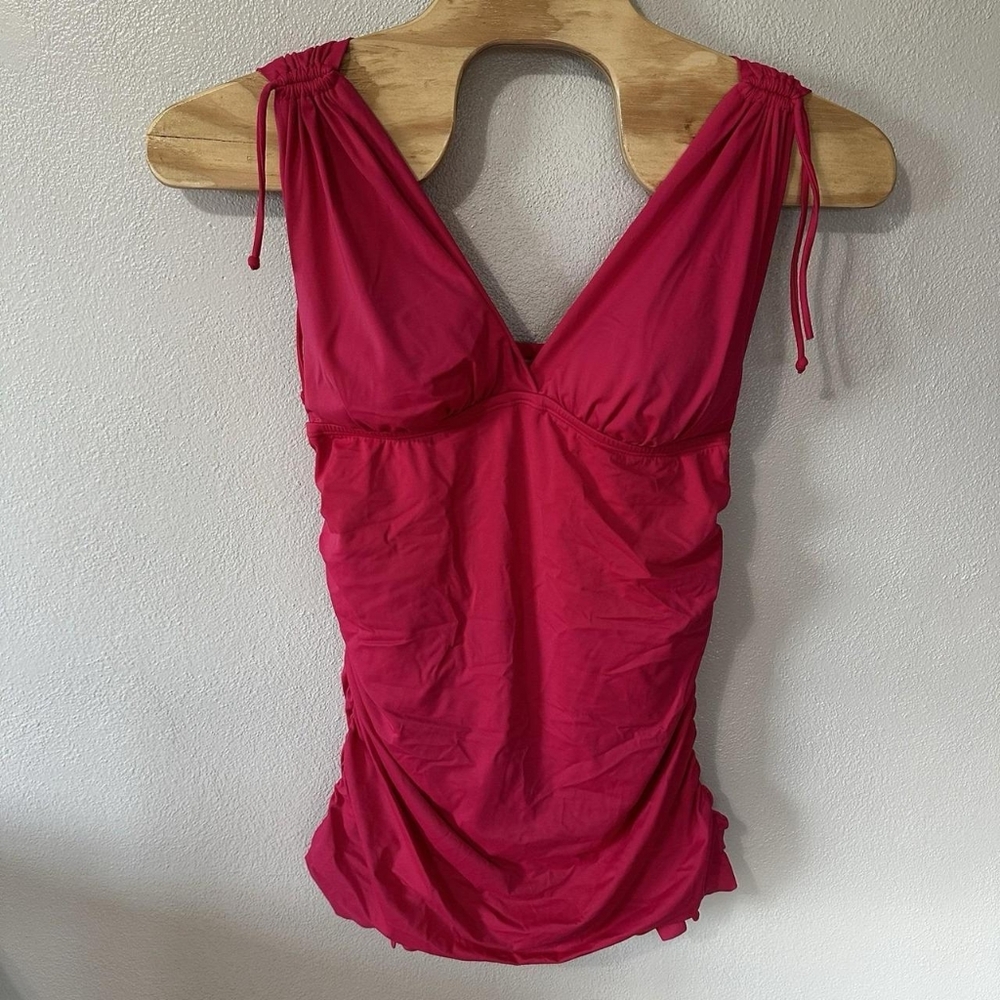 Swimsuits For All Women's Pink One Piece Ruched  Swimsuit